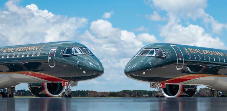Royal Jordania Airlines recibió los dos primeros aviones de los ocho Embraer E195-E2 pedidos