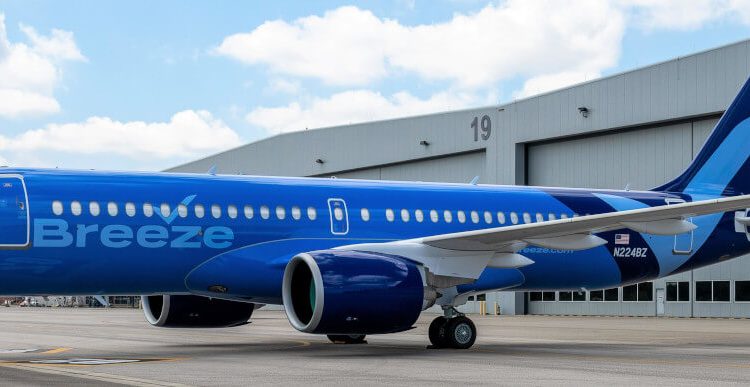Breeze Airways anuncia un pedido a Airbus de 10 aviones A220 adicionales