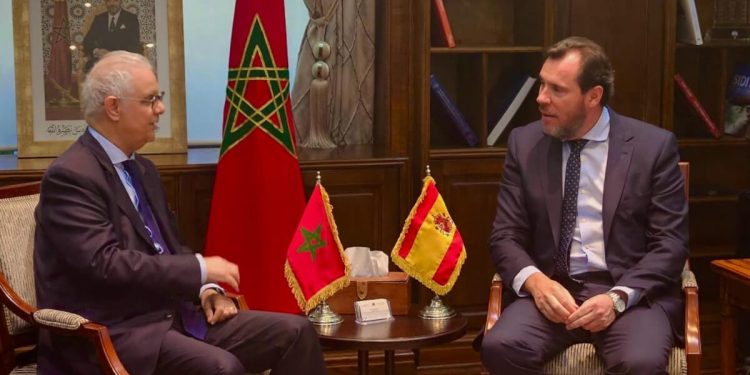 El ministro Óscar Puente con ministro de Infraestructura y Agua de Marruecos, Nizar Baraka