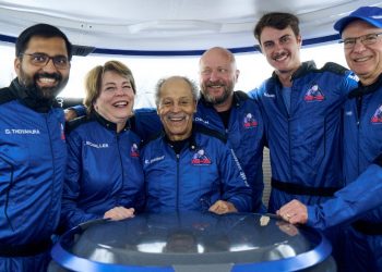 Blue Origin completó su misión número 25 al espacio con seis tripulantes a bordo