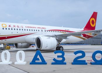 Airbus entregó el avión número 700 de familia A320 ensamblado en China