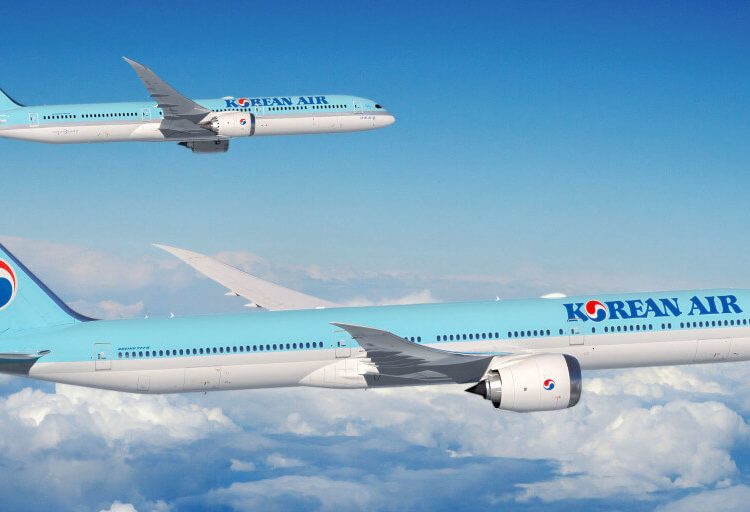 Un 787 y un 777 de Korean Air.