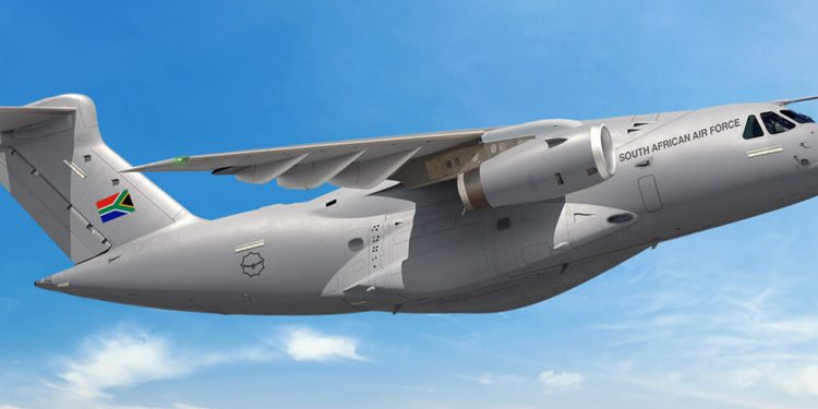 El avión C-390 Milenium de Embraer Fuerza de Defensa de Sudáfrica