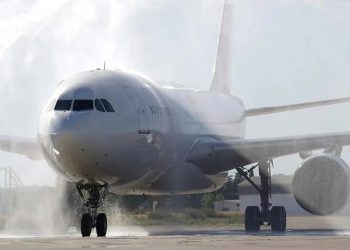 El nuevo A330-200 FTB a su llegada a las instalaciones de Airbus Defence and Space en Getafe.