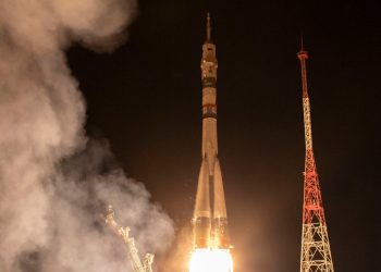 Lanzamiento de la nave Soyuz.