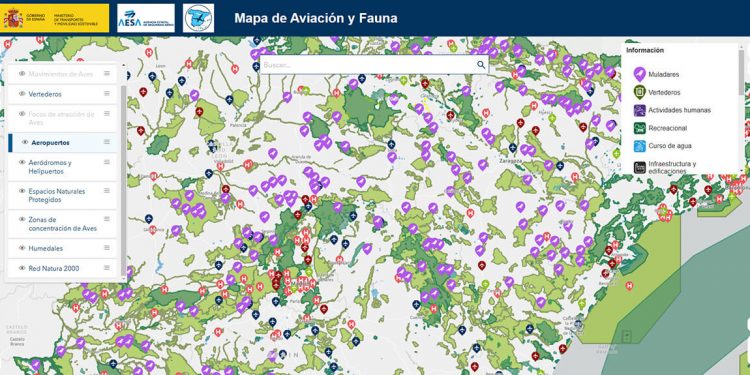 AESA lanza una versión mejorada de su Mapa de Aviación y Fauna