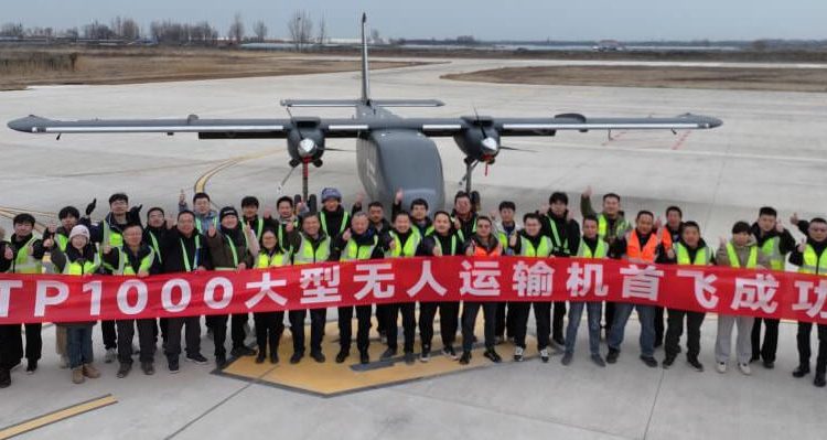 Vuelo inaugural del dron de carga chino TP 1000