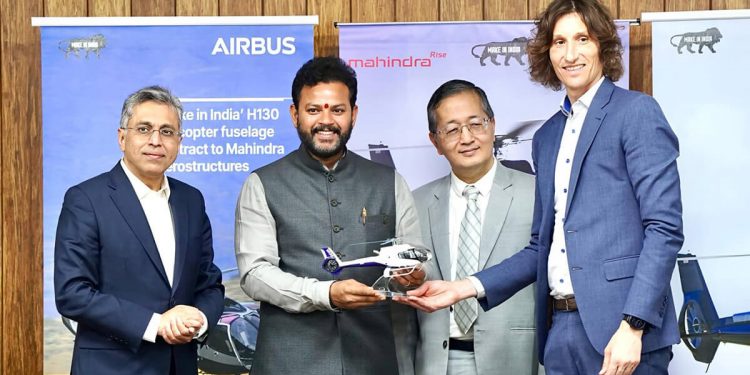 Airbus refuerza su alianza industrial con India para fabricar el fuselaje del H130