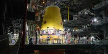 La Nasa integró con éxito el adaptador de la etapa del cohete lunar SLS de la misión Artemisa II