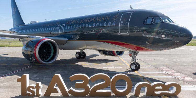 Avolon entregó el primer avión A320neo a Royal Jordanian