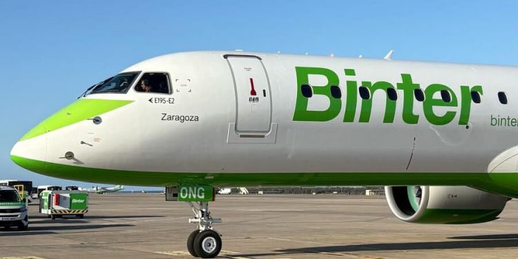 Binter refuerza su flota con un nuevo Embraer E195-E2