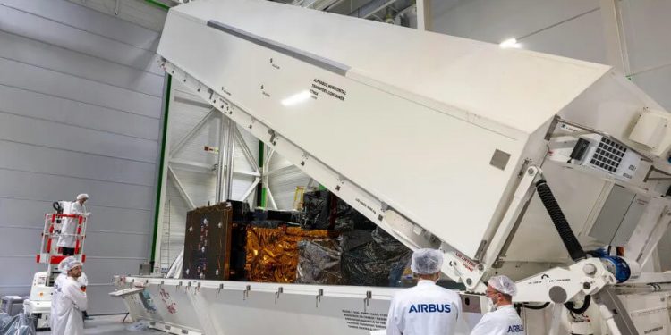 Enviado a Kourou para su lanzamiento el satélite meteorológico y climático MetOp-SG, construido por Airbus
