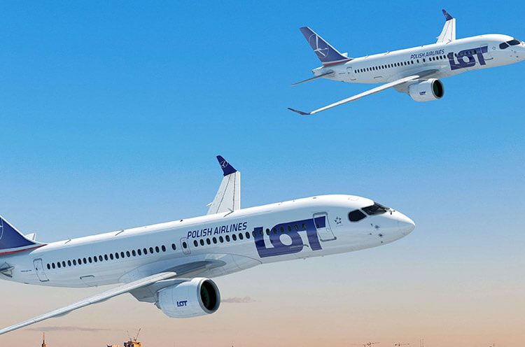 LOT elige Airbus por primera vez con un pedido de 40 A220