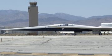 El avión supersónico silencioso X-59 de la Nasa comenzó las pruebas de rodaje. Fuente: Nasa/Carla Thomas