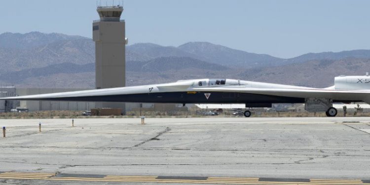 El avión supersónico silencioso X-59 de la Nasa comenzó las pruebas de rodaje. Fuente: Nasa/Carla Thomas