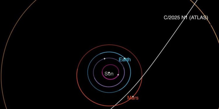 La Nasa descubre un cometa interestelar que se mueve a través del sistema solar