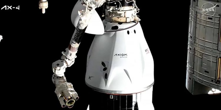 La misión Ax-4 vuelve a la Tierra. Fuente: Nasa