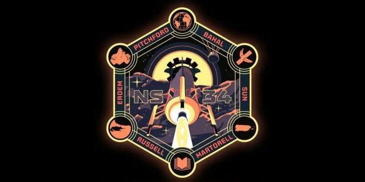 Parche de la misión NS-34. Fuente: Blue Origin