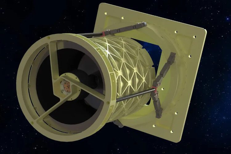 Representación de una variante fija del sensor Owl de conocimiento del dominio espacial de próxima generación de Scout Space, que se colocará en Blue Ring. Fuente: Blue Origin