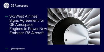 SkyWest encarga motores de GE Aerospace para impulsar sus nuevos aviones Embraer 175. Fuente: GE Aeroespace