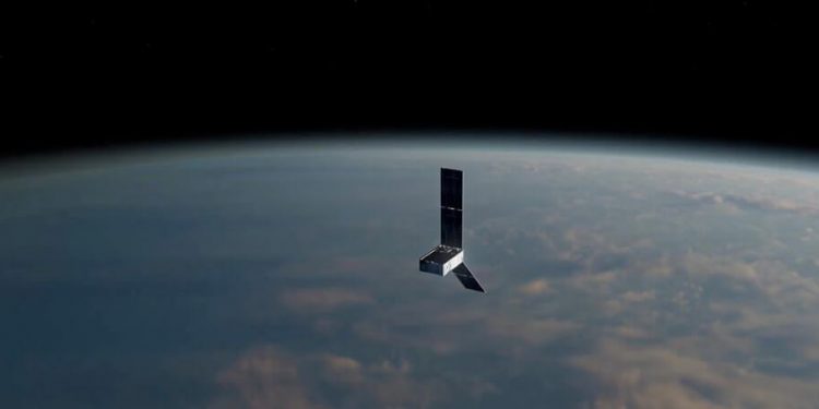 Concepción artística que representa uno de los dos CubeSats PREFIRE idénticos que orbitan la Tierra. Fuente: Nasa/JPL-Caltech