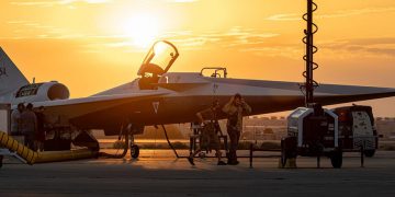 El avión de investigación supersónico silencioso X-59 de la Nasa. Fuente: Lockheed Martin Corporation