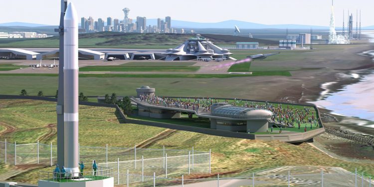 Representación del futuro puerto espacial de Hokkaido. Fuente: SPACE COTA