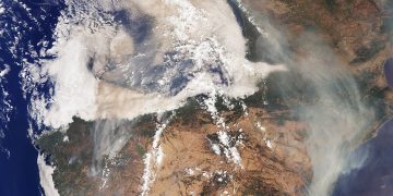 Satélites europeos en primera línea frente a los incendios en la Península Ibérica. Fuente: ESA