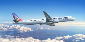 Airlink y Azorra ultiman un acuerdo de arrendamiento para 10 nuevos aviones Embraer E195-E2. Fuente: Embraer.