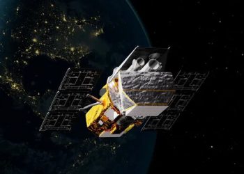 El Observatorio Neil Gehrels Swift de la Nasa. Fuente: Laboratorio de imágenes conceptuales del Centro de Vuelo Espacial Goddard de la Nasa