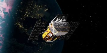 El Observatorio Neil Gehrels Swift de la Nasa. Fuente: Laboratorio de imágenes conceptuales del Centro de Vuelo Espacial Goddard de la Nasa
