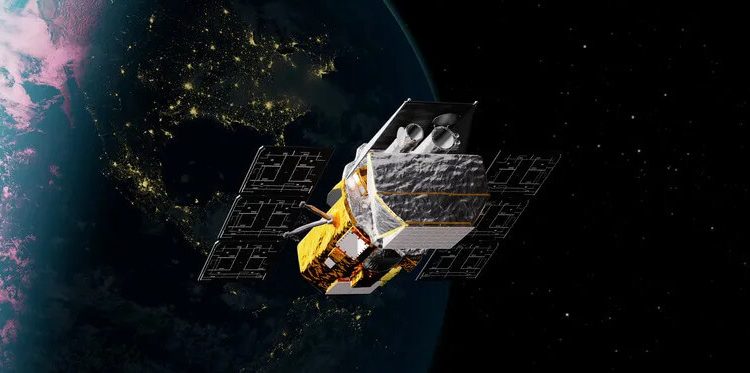 El Observatorio Neil Gehrels Swift de la Nasa. Fuente: Laboratorio de imágenes conceptuales del Centro de Vuelo Espacial Goddard de la Nasa