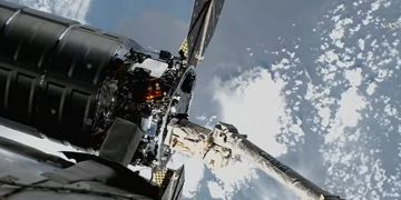 La ISS captura con éxito la Cygnus XL. Fuente: Nasa