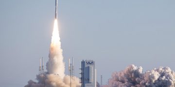 ULA lanzó un cohete Atlas V 551 con 27 satélites del proyecto Kuiper 3 de Amazon. Fuente: ULA