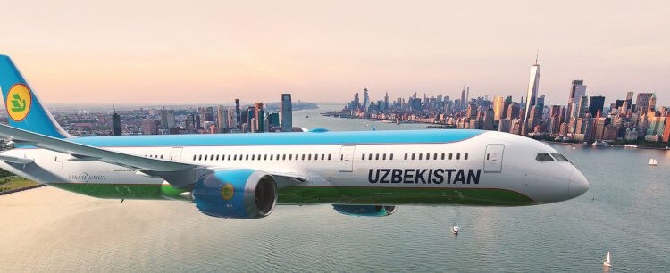 Un Boeing 787 Dreamliner de Uzbekistan Airways. Fuente: Boeing