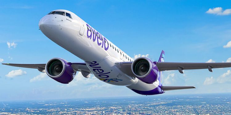 Un E195-E2 de Avelo. Fuente: Embraer