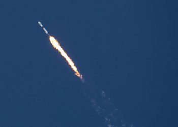 Un Falcon 9 de SpaceX lanzó la misión NROL-48. Fuente: SpaceX