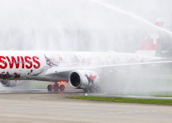 El primer Airbus A350 de SWISS llegó a su nueva sede de Zúrich. Fuente: Swiss