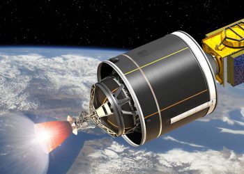 Etapa superior de Phoebus en órbita. Fuente: ESA