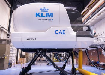 KLM pone en servicio el primer simulador del A350 en los Países Bajos. Fuente: KLM