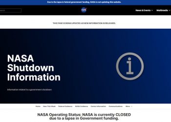 La Nasa cerró temporalmente debido a una interrupción en la financiación gubernamental. Fuente: Nasa