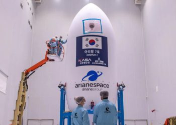 El lanzamiento del satélite surcoreano KOMPOSAT-7 a bordo de un cohete Vega C. Fuente: Arianespace