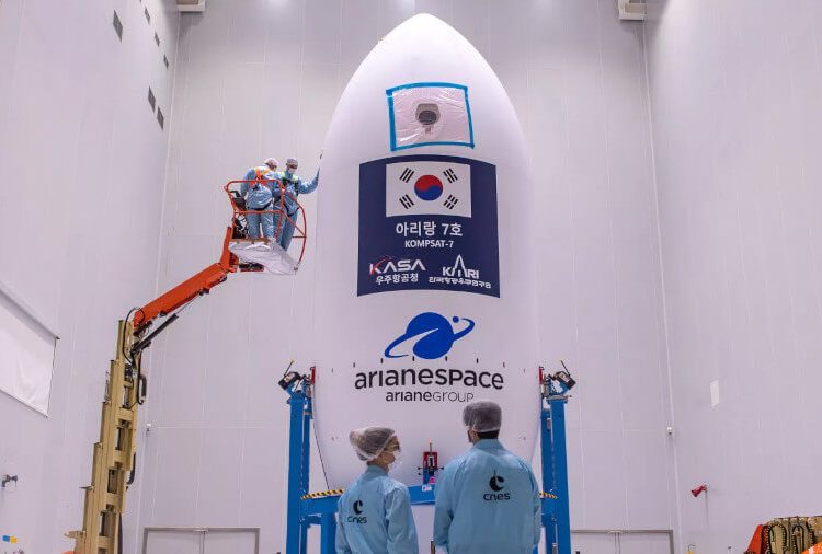 El lanzamiento del satélite surcoreano KOMPOSAT-7 a bordo de un cohete Vega C. Fuente: Arianespace