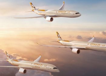 Etihad Airways A330neo, A350-1000 y A350F. Fuente: Airbus