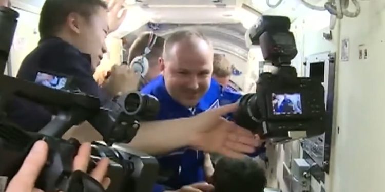 Llegada de los astronautas a la ISS. Fuente: Nasa