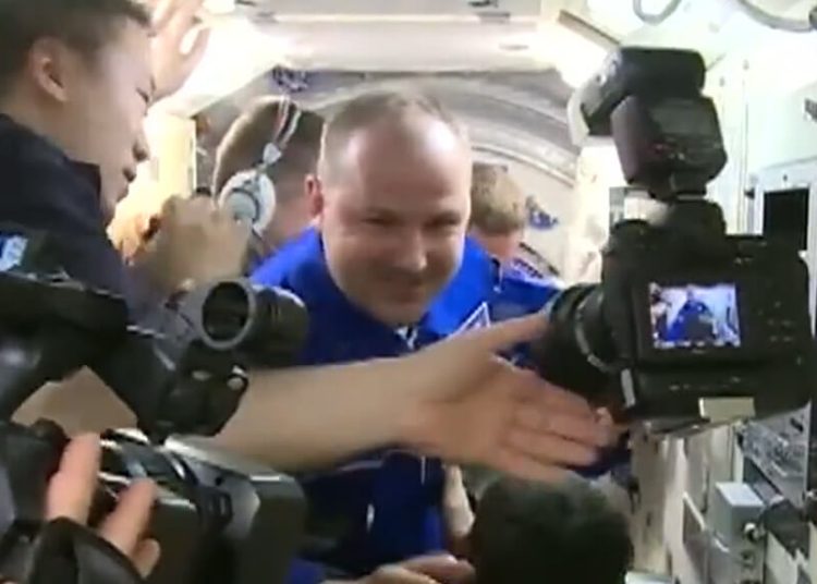 Llegada de los astronautas a la ISS. Fuente: Nasa