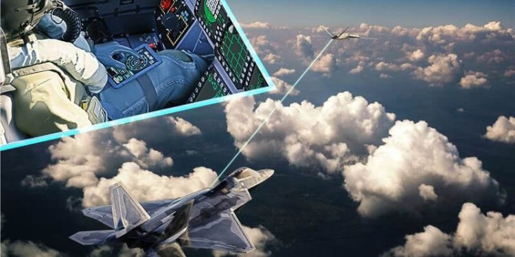 Lockheed Martin logró controlar un dron desde un caza de quinta generación durante el vuelo. Fuente: Lockheed Martin