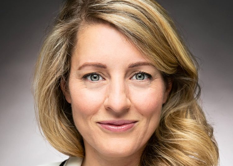 Mélanie Joly, ministra de Industria y responsable del Desarrollo Económico de Canadá. Fuente: Gobierno de Canadá