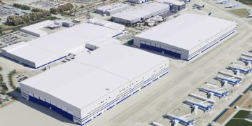 Segundo edificio de ensamblaje final 787 de Boeing. Fuente: Boeing