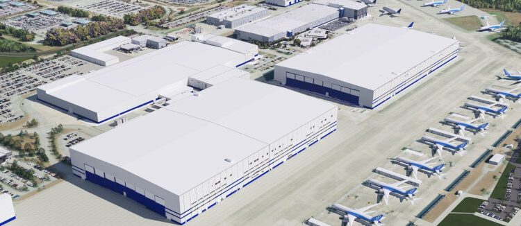 Segundo edificio de ensamblaje final 787 de Boeing. Fuente: Boeing